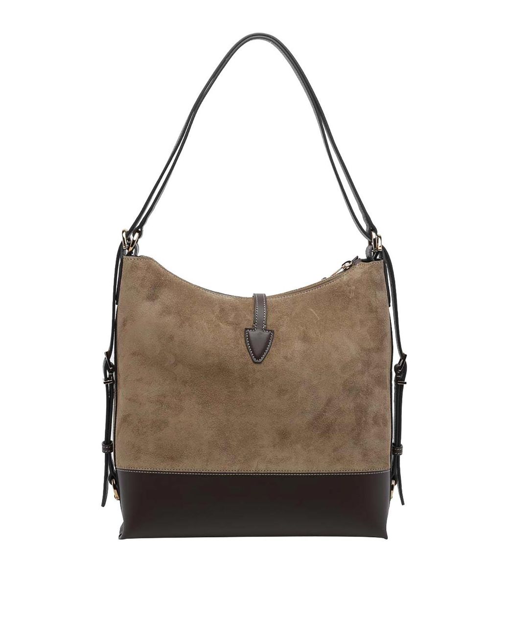 Tod's Brown T-Timeless Suede Medium Shoulder Bag