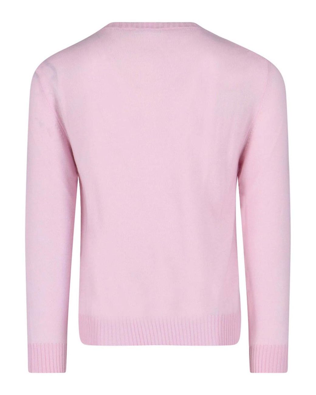 Jil Sander Pink Logo-Embroidered Crew-Neck Sweater for men