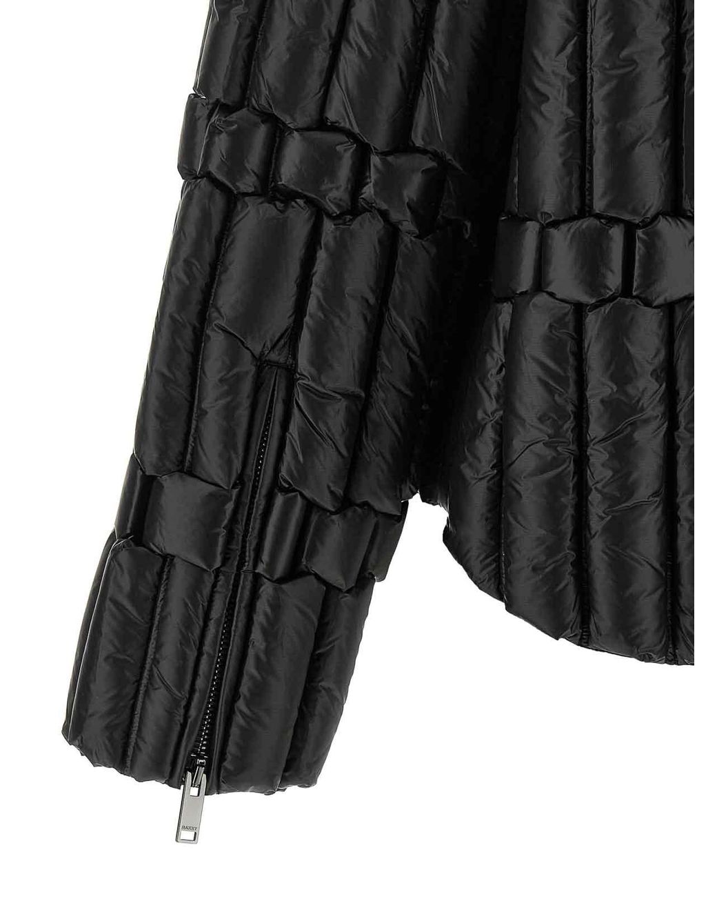 RAXXY Black 3D Biker Puffer Jacket