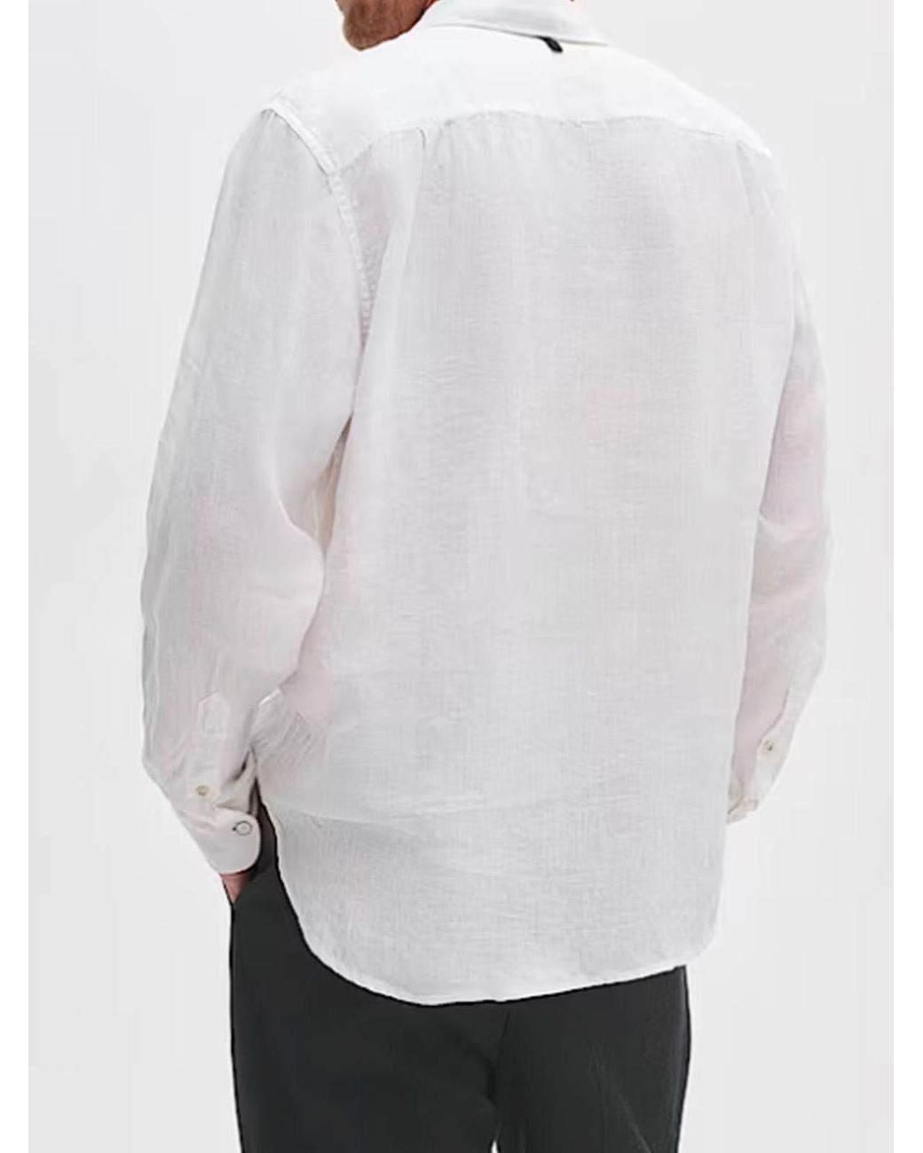 Rag & Bone White Finch Linen Shirt for men
