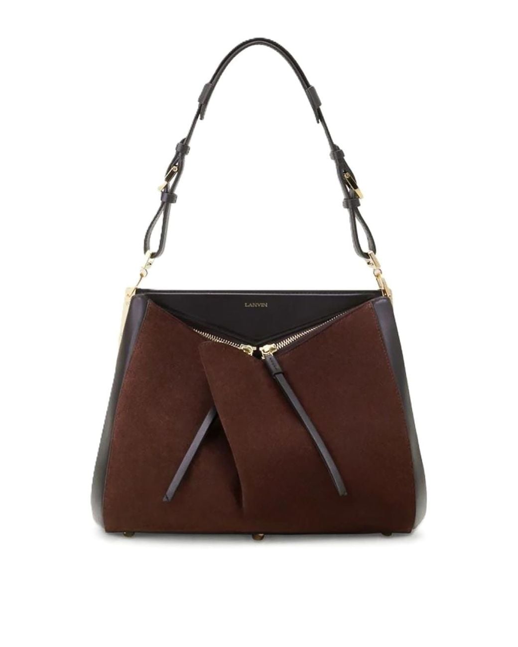 Lanvin Brown Shoulder Bag Handle