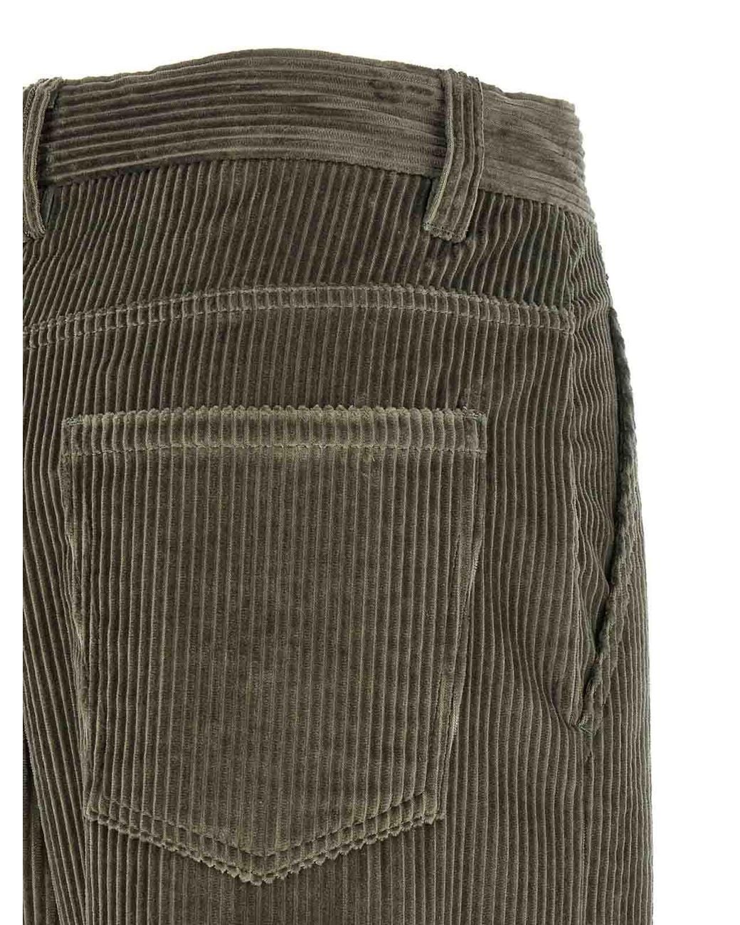 Brunello Cucinelli Green Corduroy Trousers