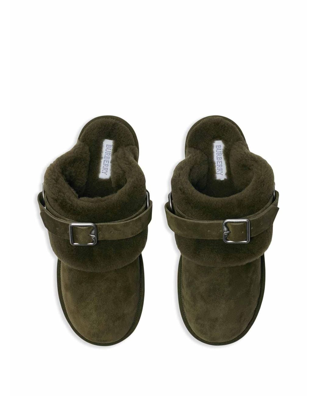 Burberry Green Leather Mules for men