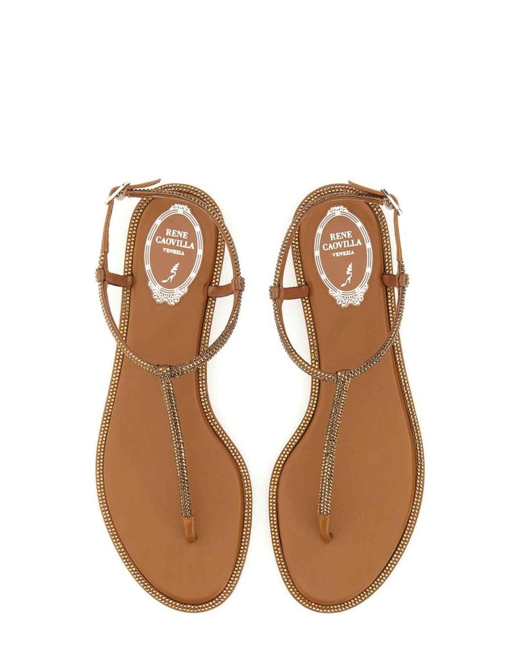 Rene Caovilla Brown Sandals