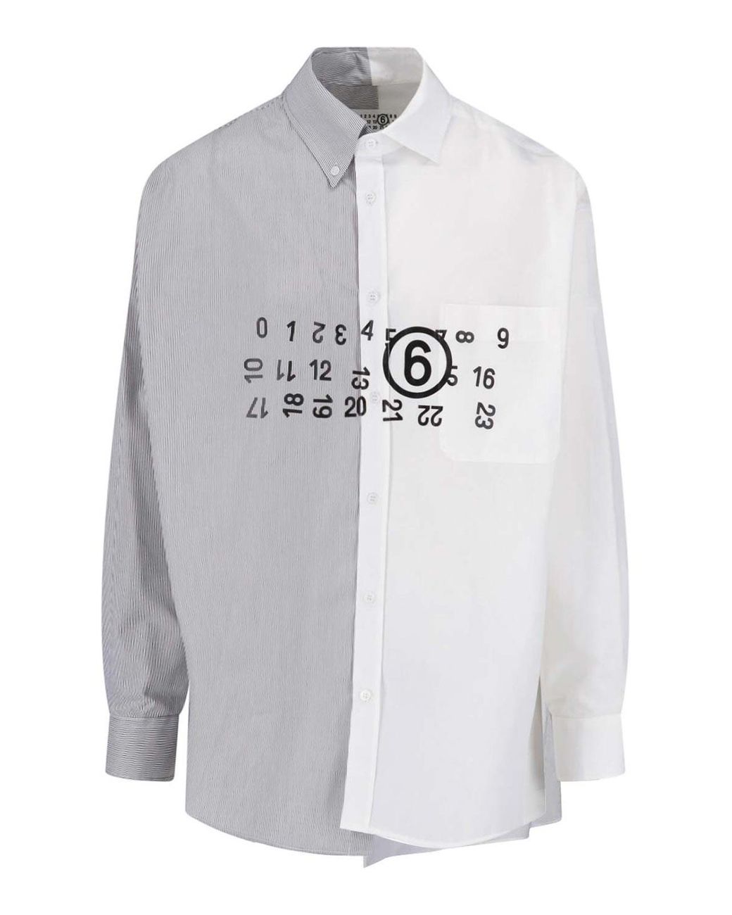 MM6 by Maison Margiela White Asymmetric Shirt for men