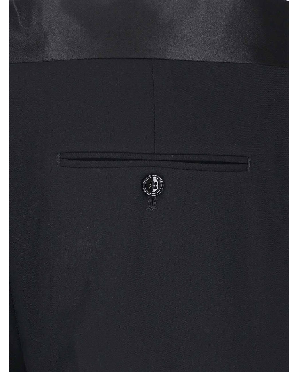 Giorgio Armani Blue Tailored Virgin Wool Trousers for men