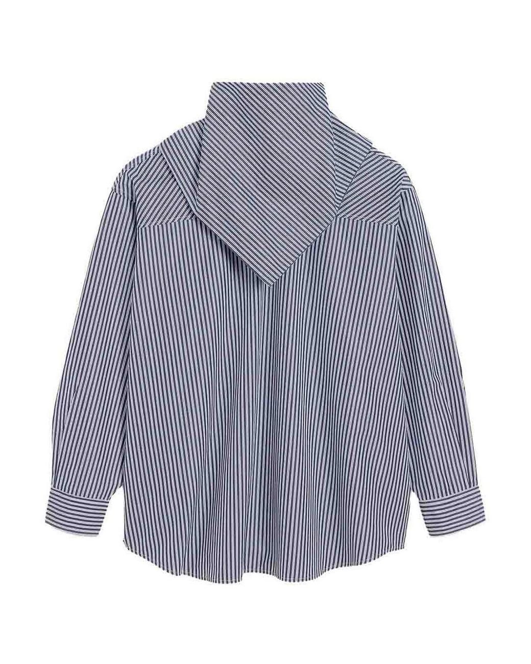 AMI Blue Bandana Cotton Shirt