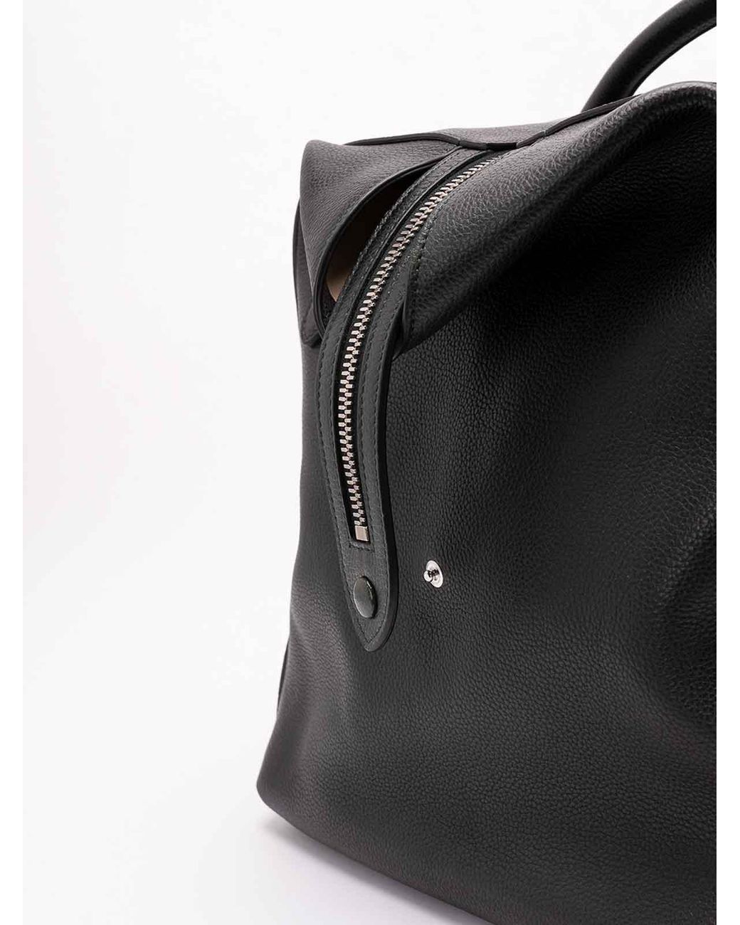 Santoni Black Duffle Bag for men