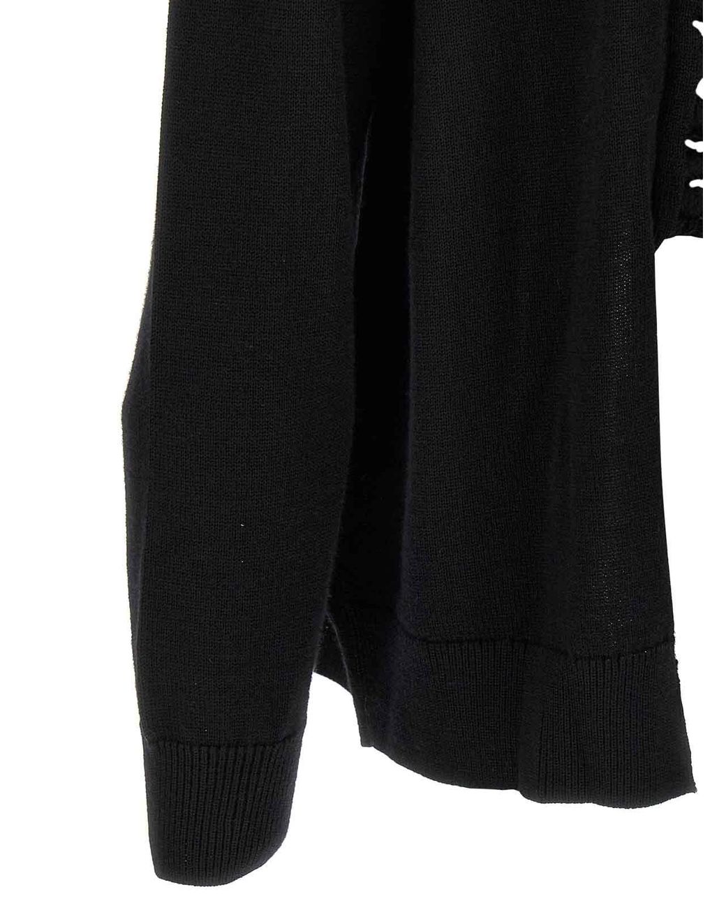 Comme Des Garcons Hommes Plus Black Woven Insert Cardigan for men