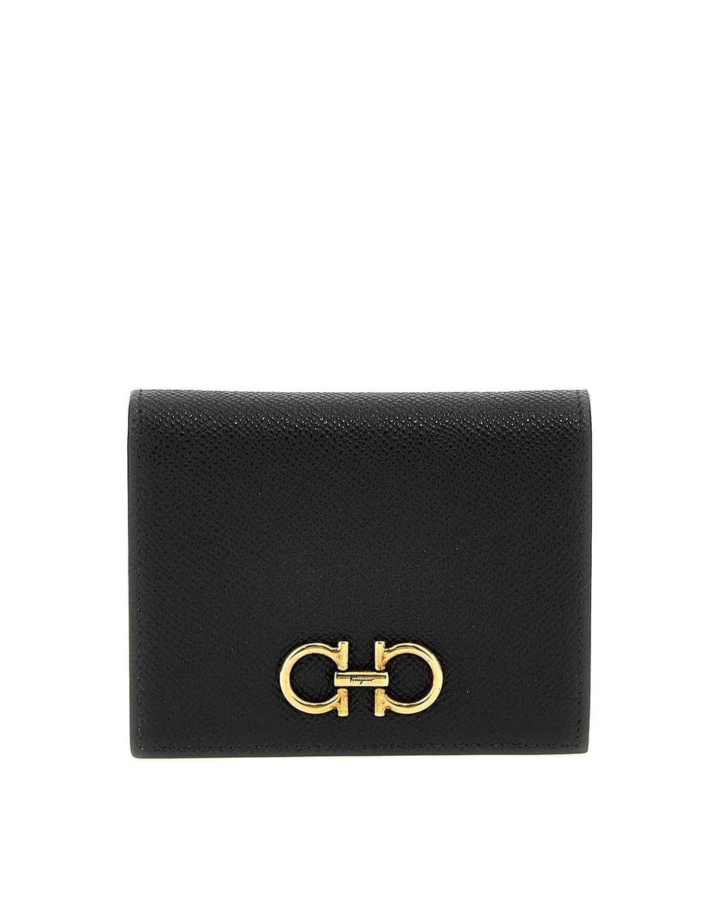 Ferragamo Black Compact Wallet
