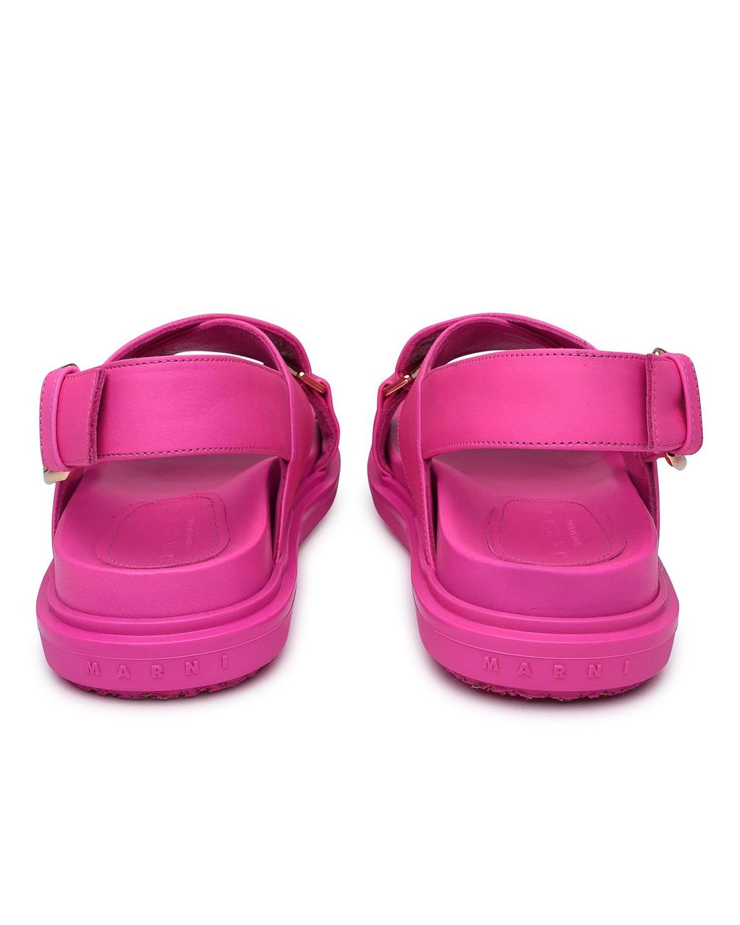 Marni Pink Fussbet Leather Sandals