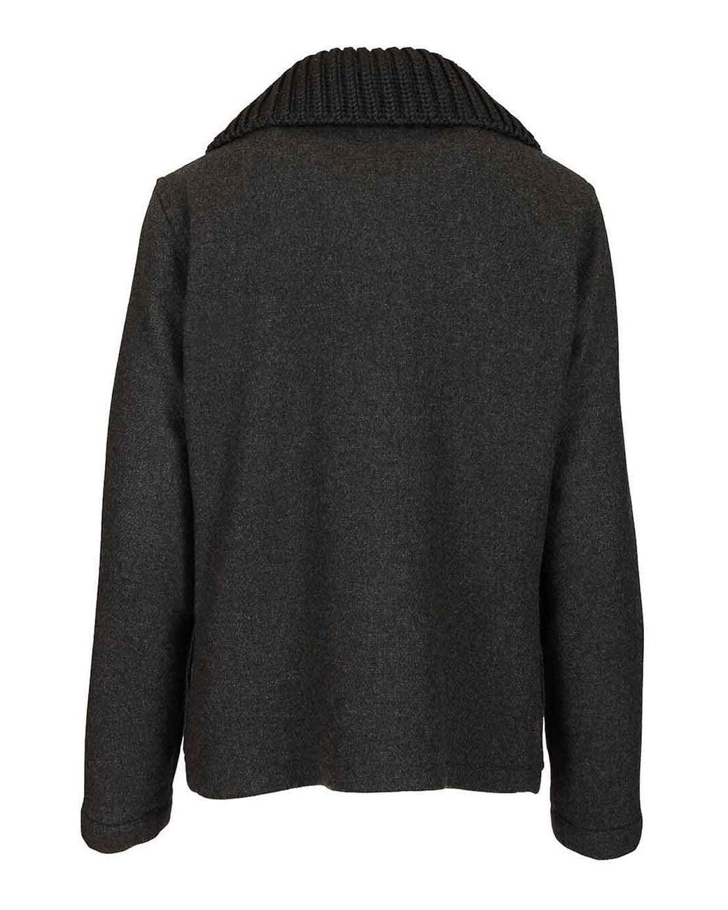 Fay Black 3-Hook Wool Jacket