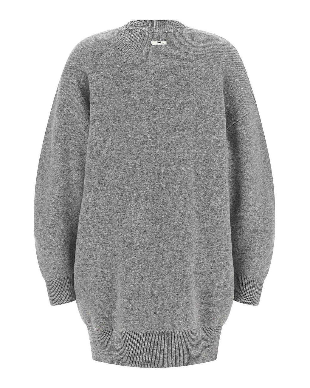 Elisabetta Franchi Gray Necklace Dress