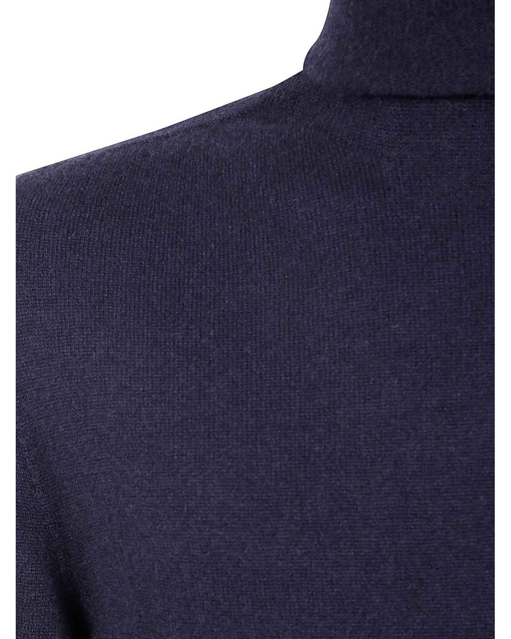 MD75 Blue Cashmere Turtle Neck Sweater for men