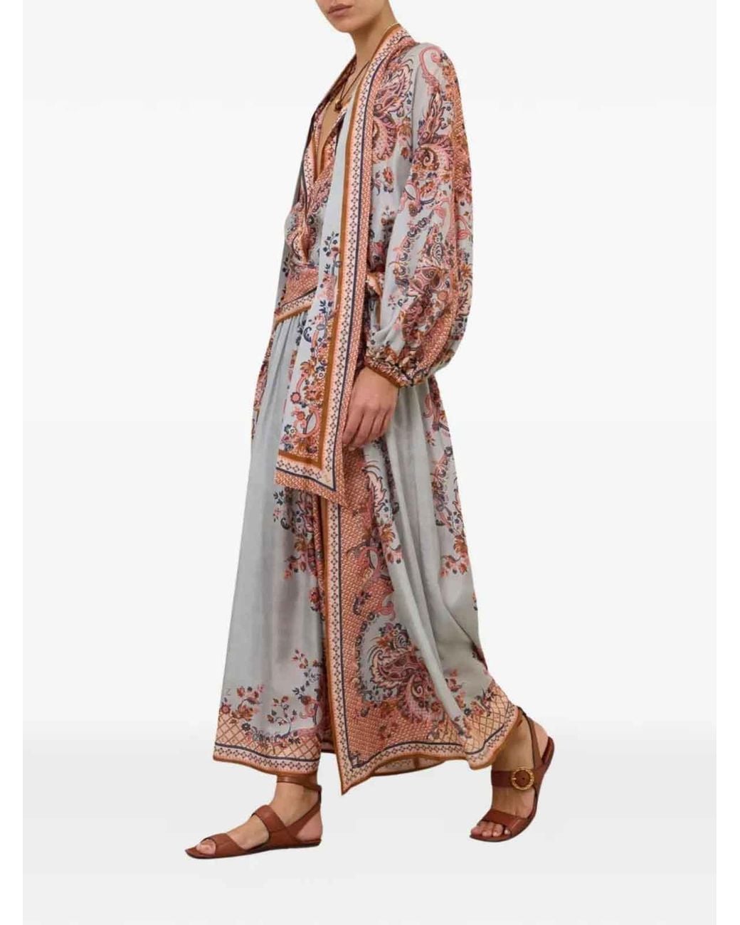 Zimmermann White Aster Tie Neck Blouse