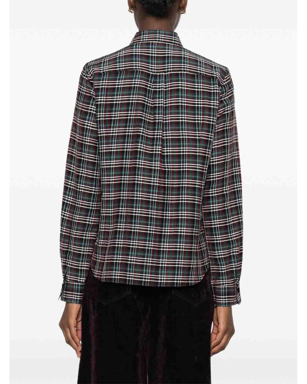 Forte_forte Gray Cotton Blend Tartan Shirt