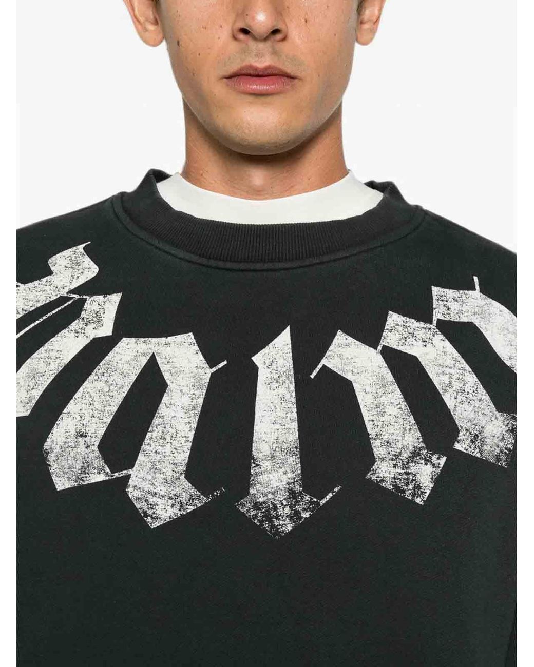 Palm Angels Black Sweatshirt for men