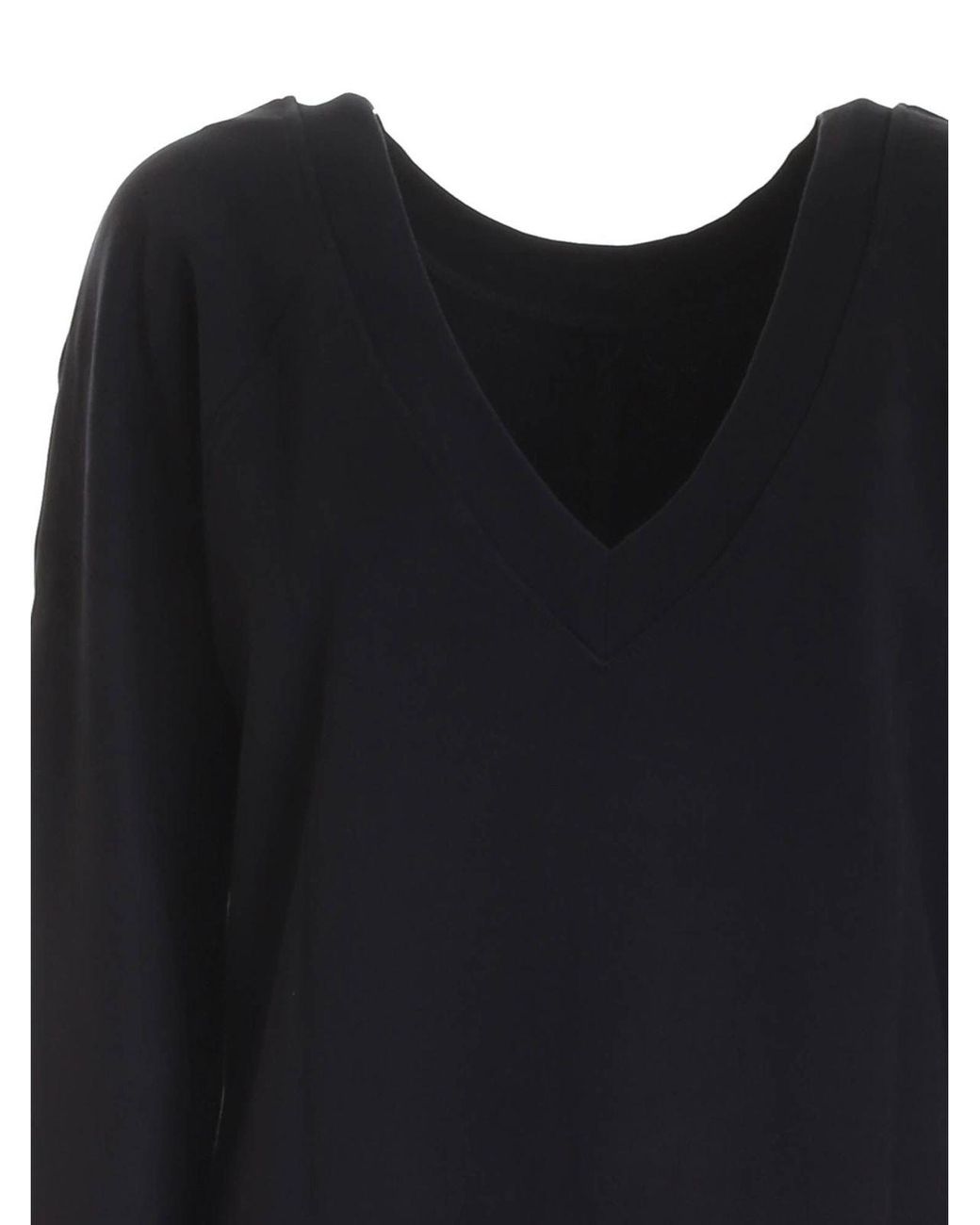 Karl Lagerfeld Black V-Neck Logo Printed Dress