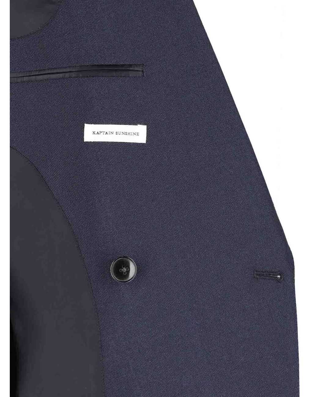 Kaptain Sunshine Blue Double-Breasted Blazer for men