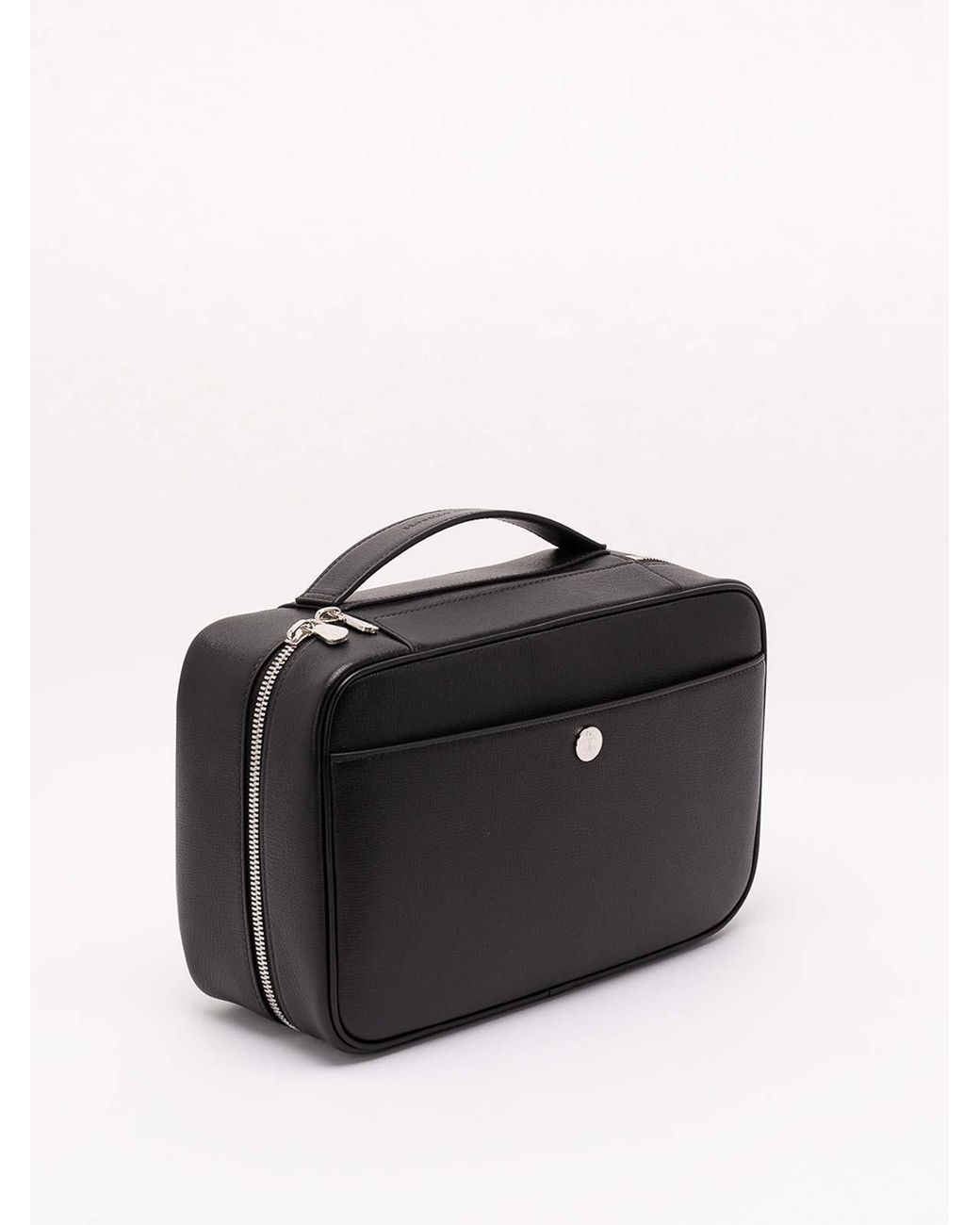 Brunello Cucinelli Black Leather Beauty Case for men