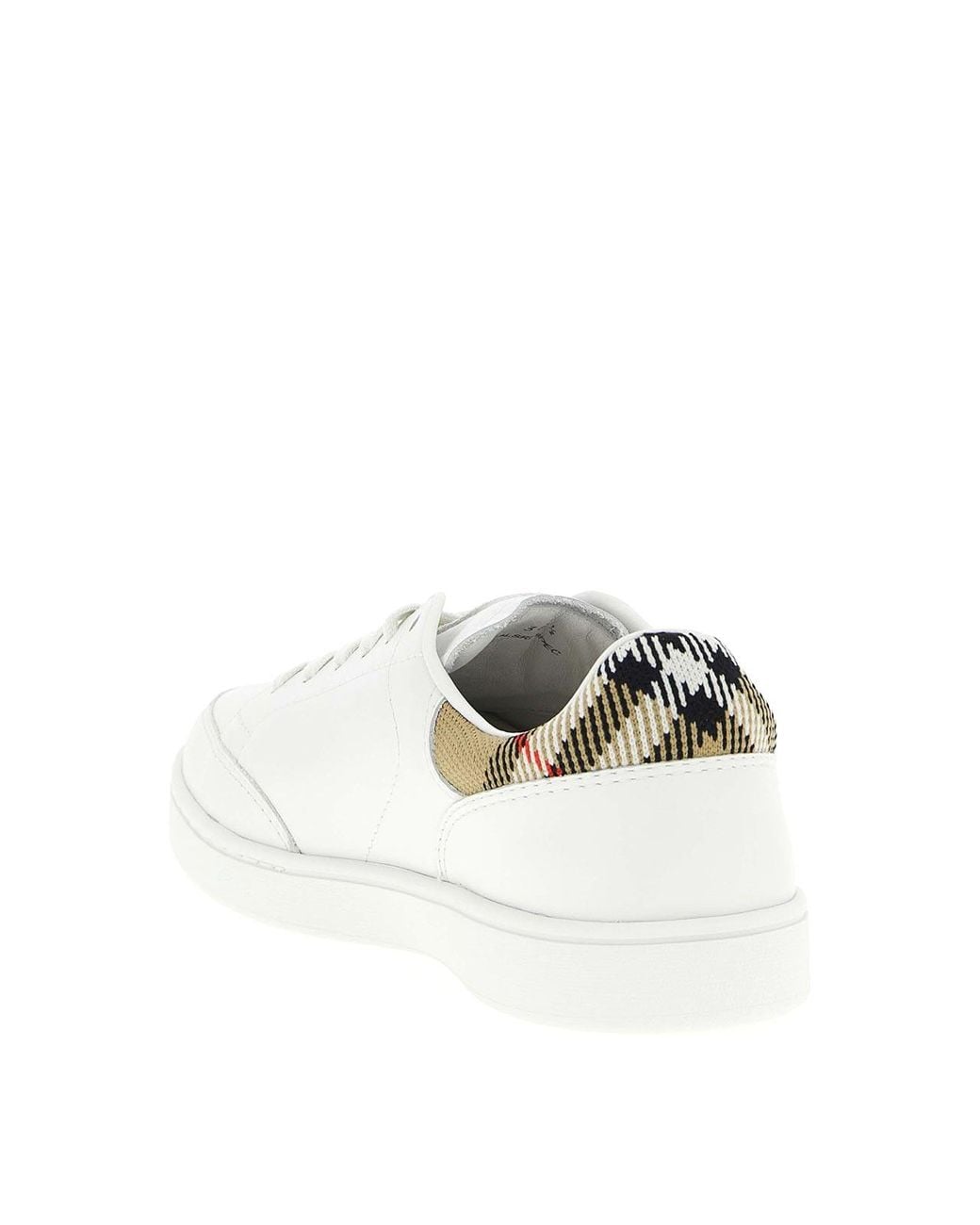 Burberry White Leather Set Sneakers