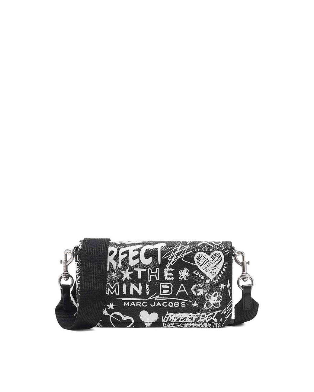 Marc Jacobs White The Mini Bag Scribble Punk