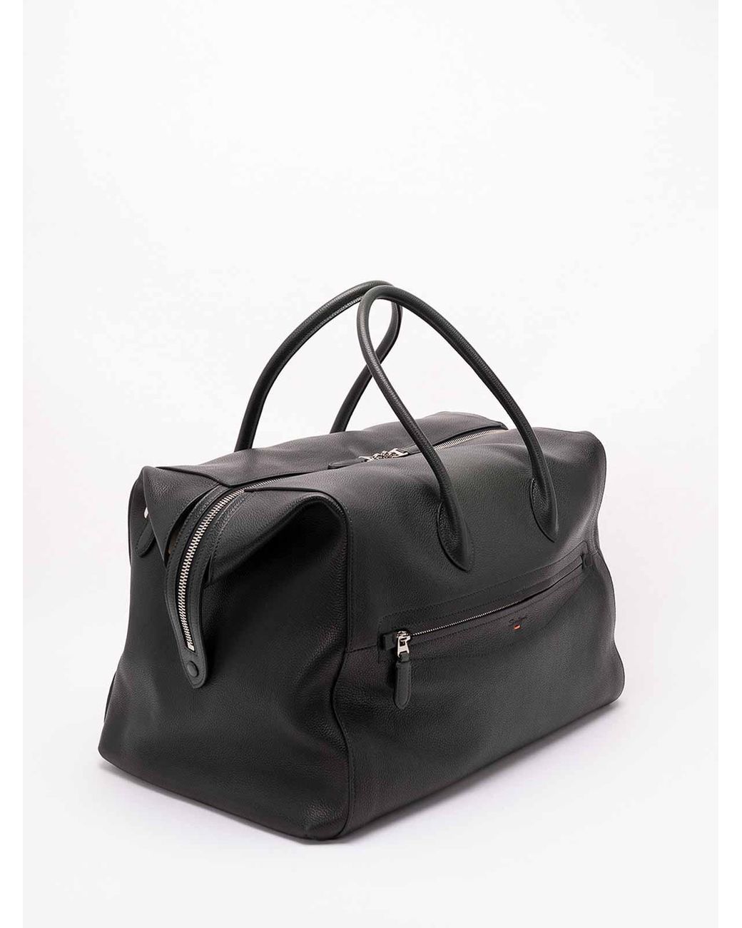 Santoni Black Duffle Bag for men