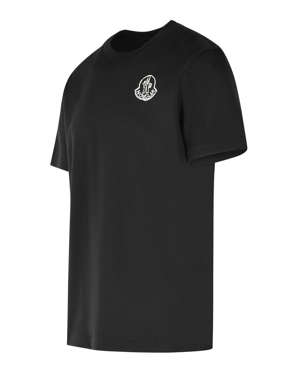Moncler Black Cotton T-Shirt for men