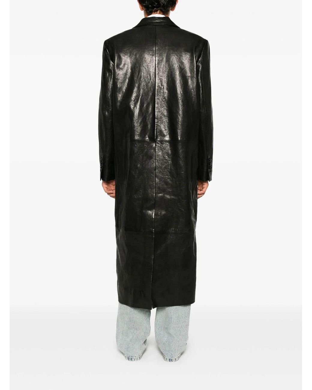 Ann Demeulemeester Black Leather Outerwear for men