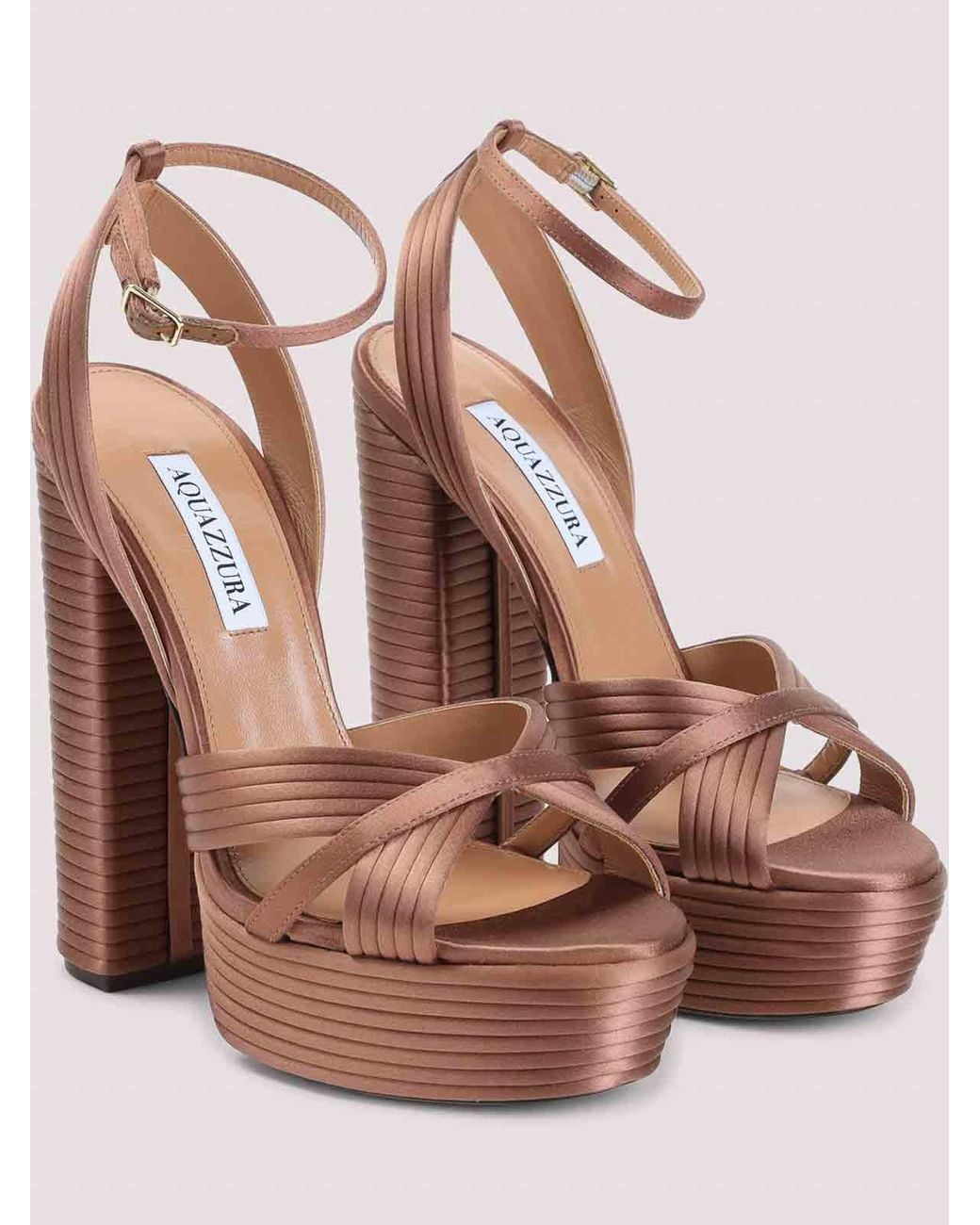 Aquazzura Brown Sundace Sandals