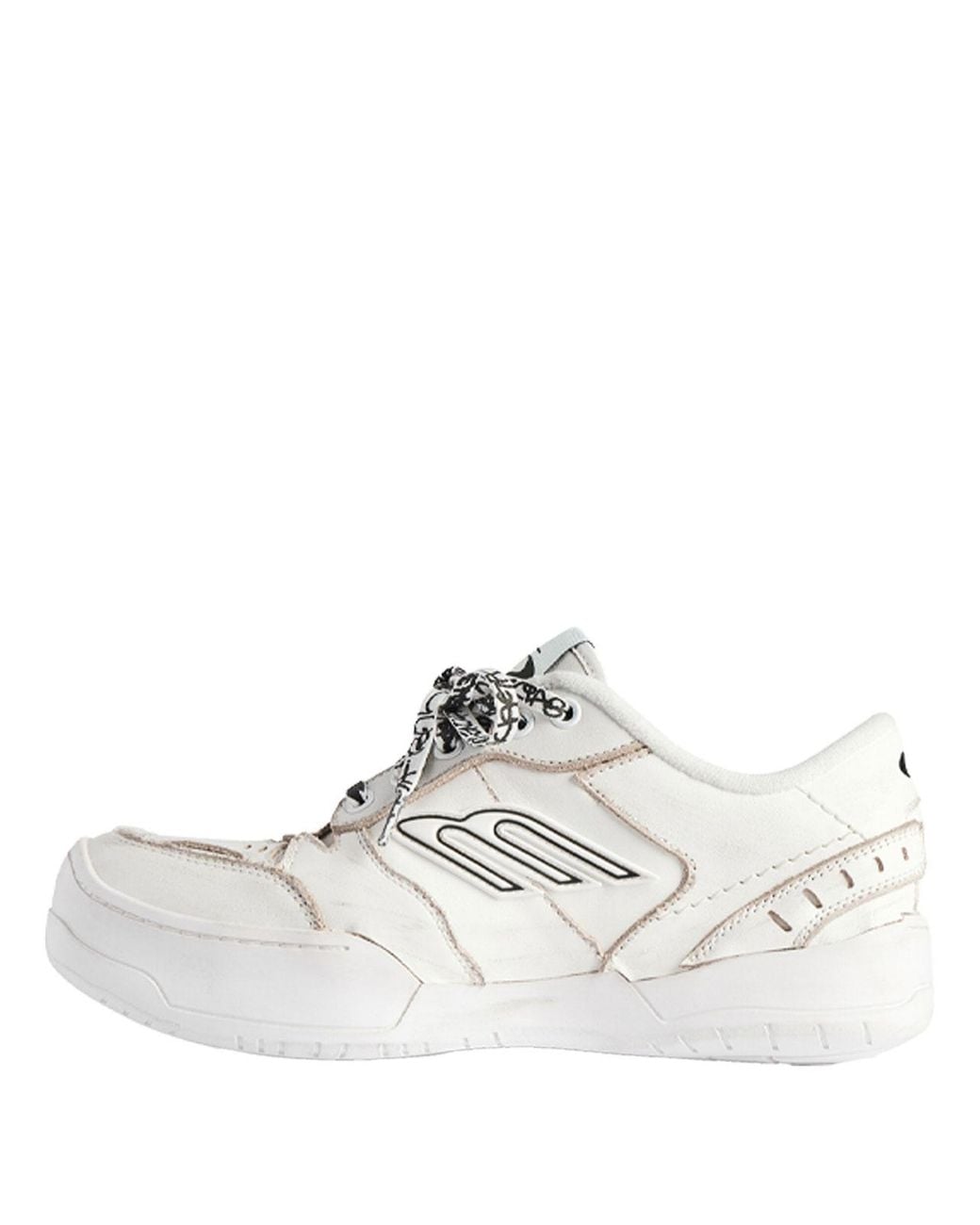 Balenciaga White Hamptons Platform Sneakers