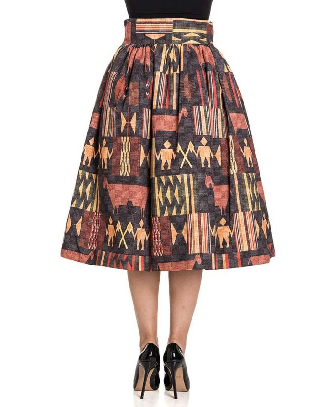 Stella Jean Multicolor Flared Skirt