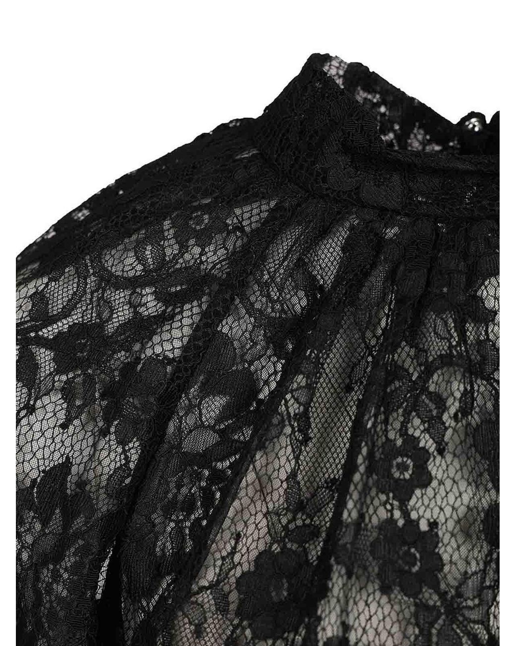 Self-Portrait Black Lace Blouse