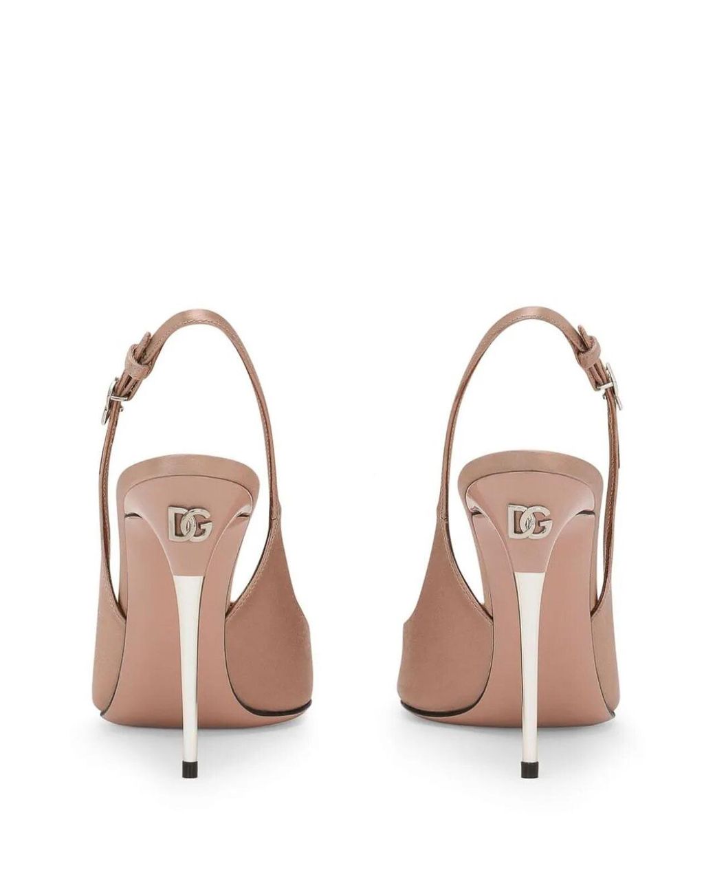 Dolce & Gabbana White Satin Slingback