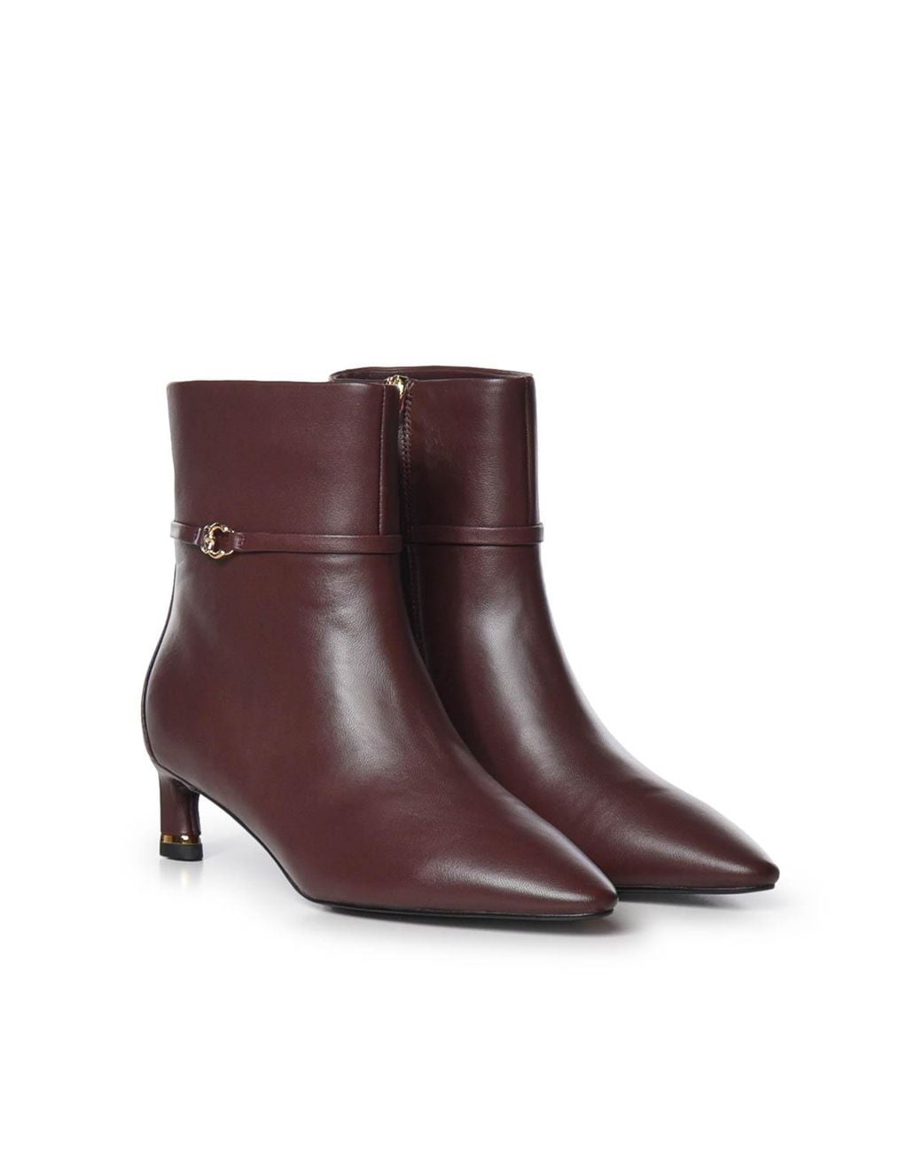 Coccinelle Brown C-Look Leather Ankle Boots