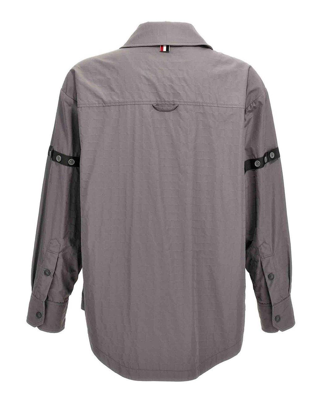 Thom Browne Gray 'Snap Front' Overshirt for men
