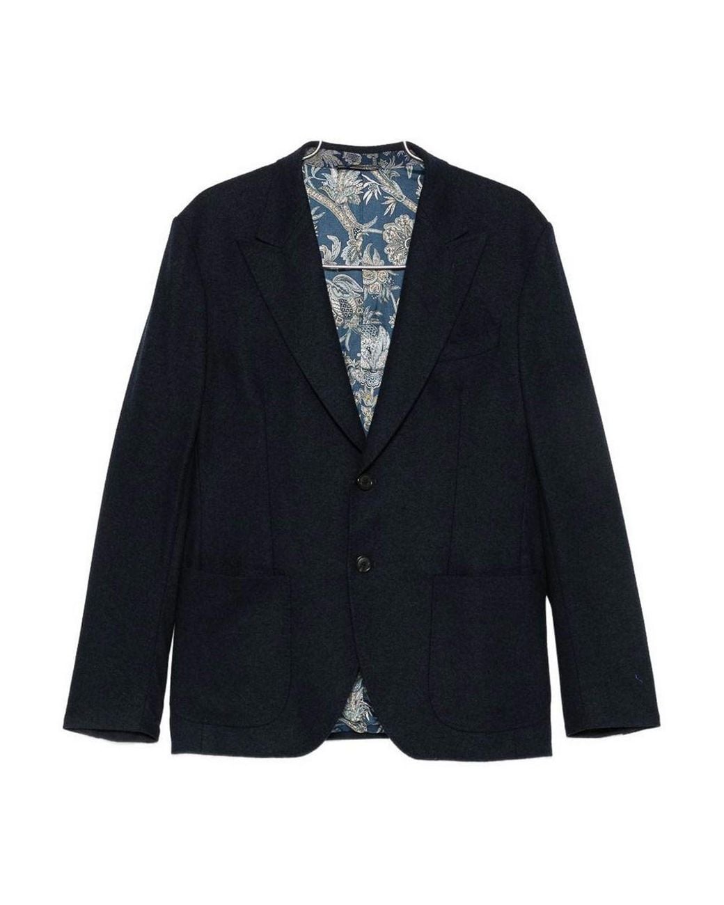 Etro Blue Single-Breasted Jacket for men