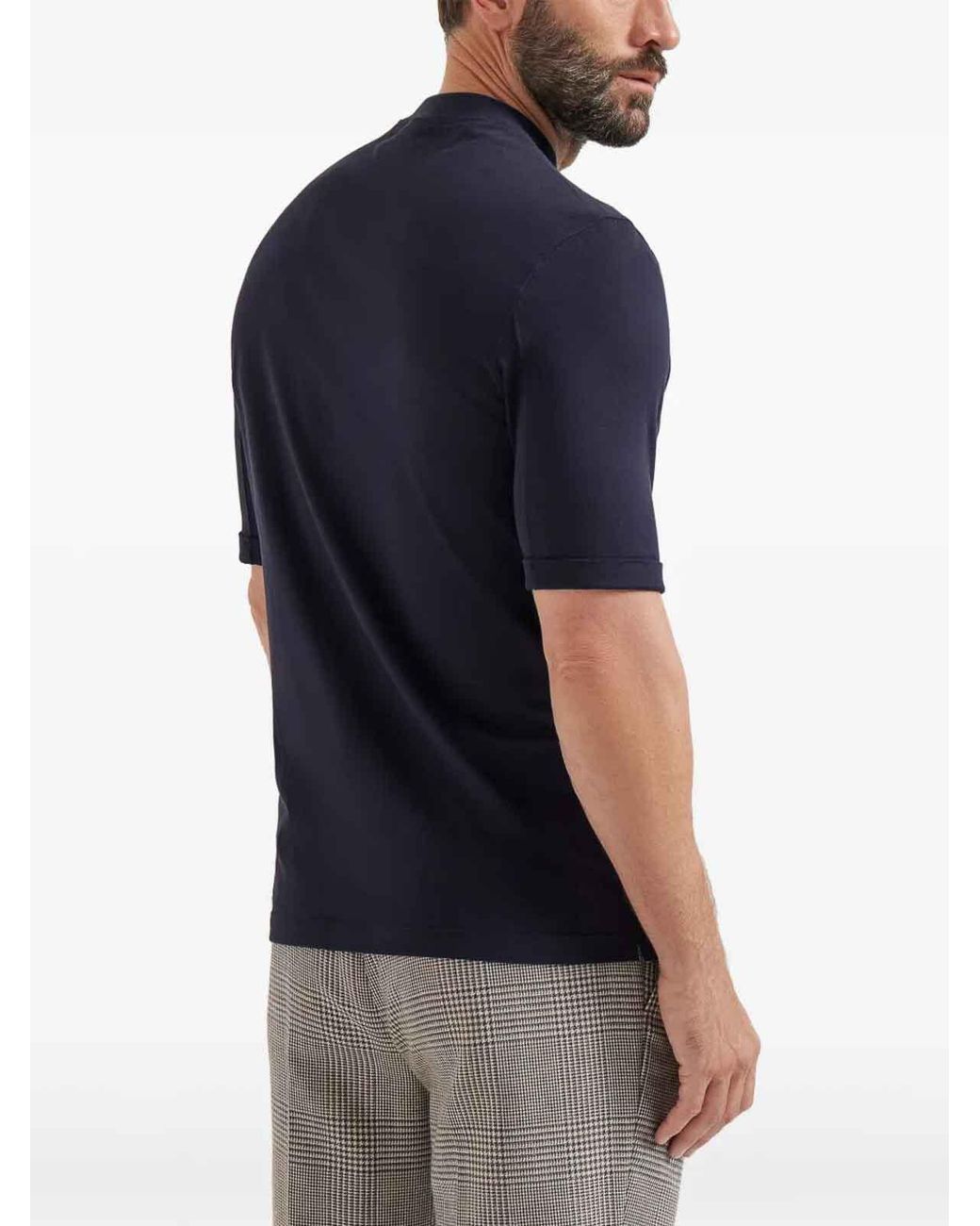 Brunello Cucinelli Blue Jersey T-Shirt for men