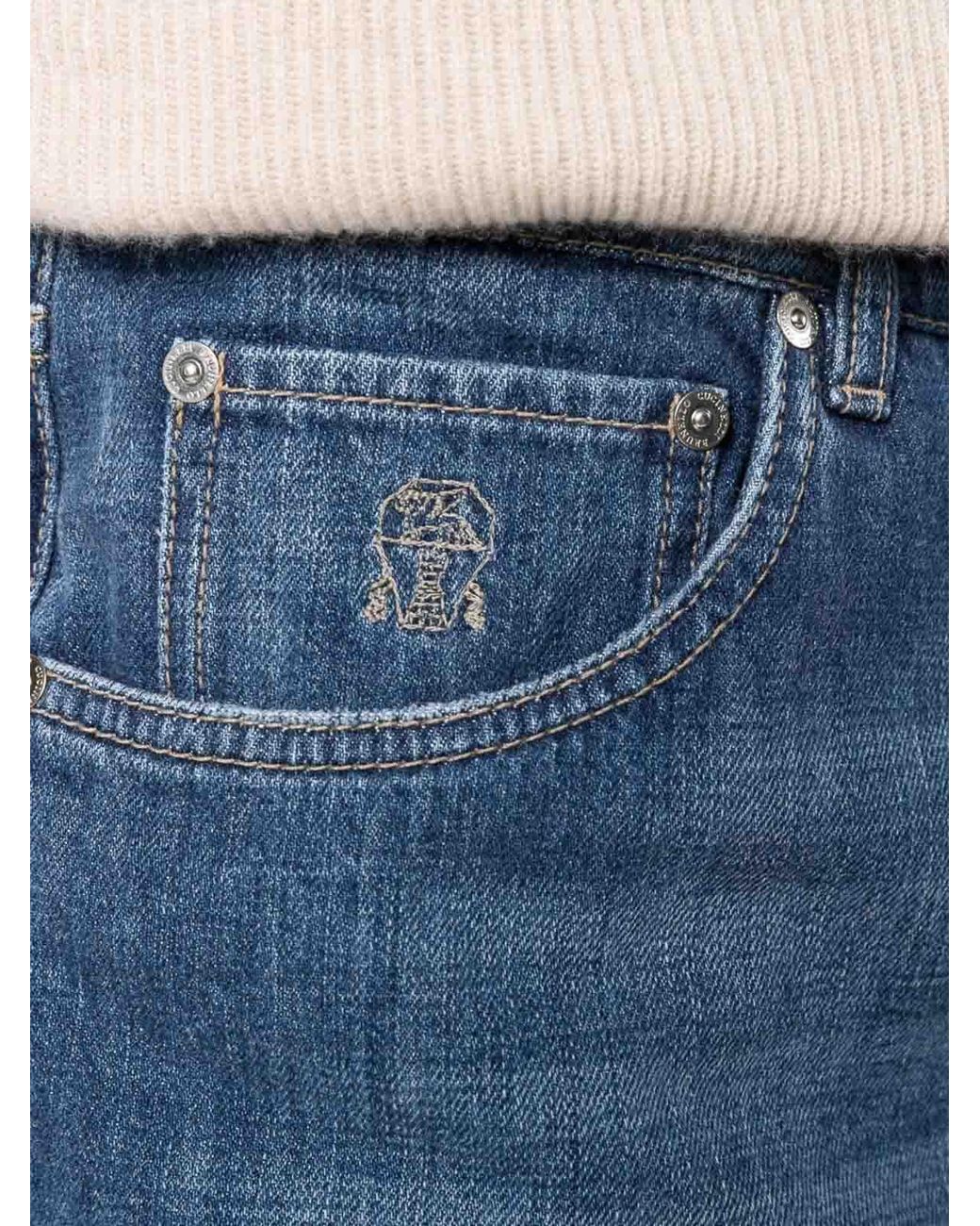 Brunello Cucinelli Blue Pants for men