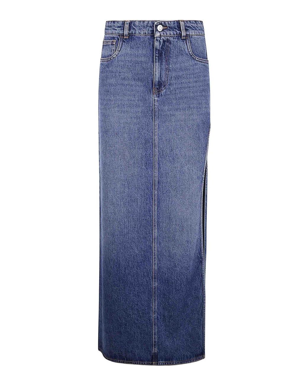 Coperni Blue Garter Belt Denim Skirt