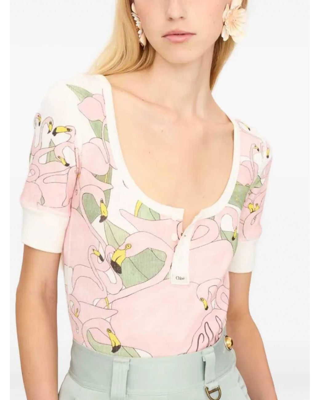 Chloé Pink Floral Top
