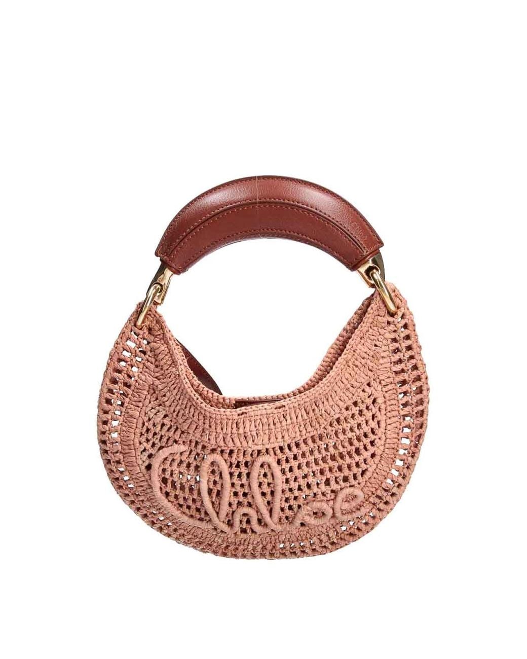 Chloé Pink Mini Summer Banana Hobo Bag