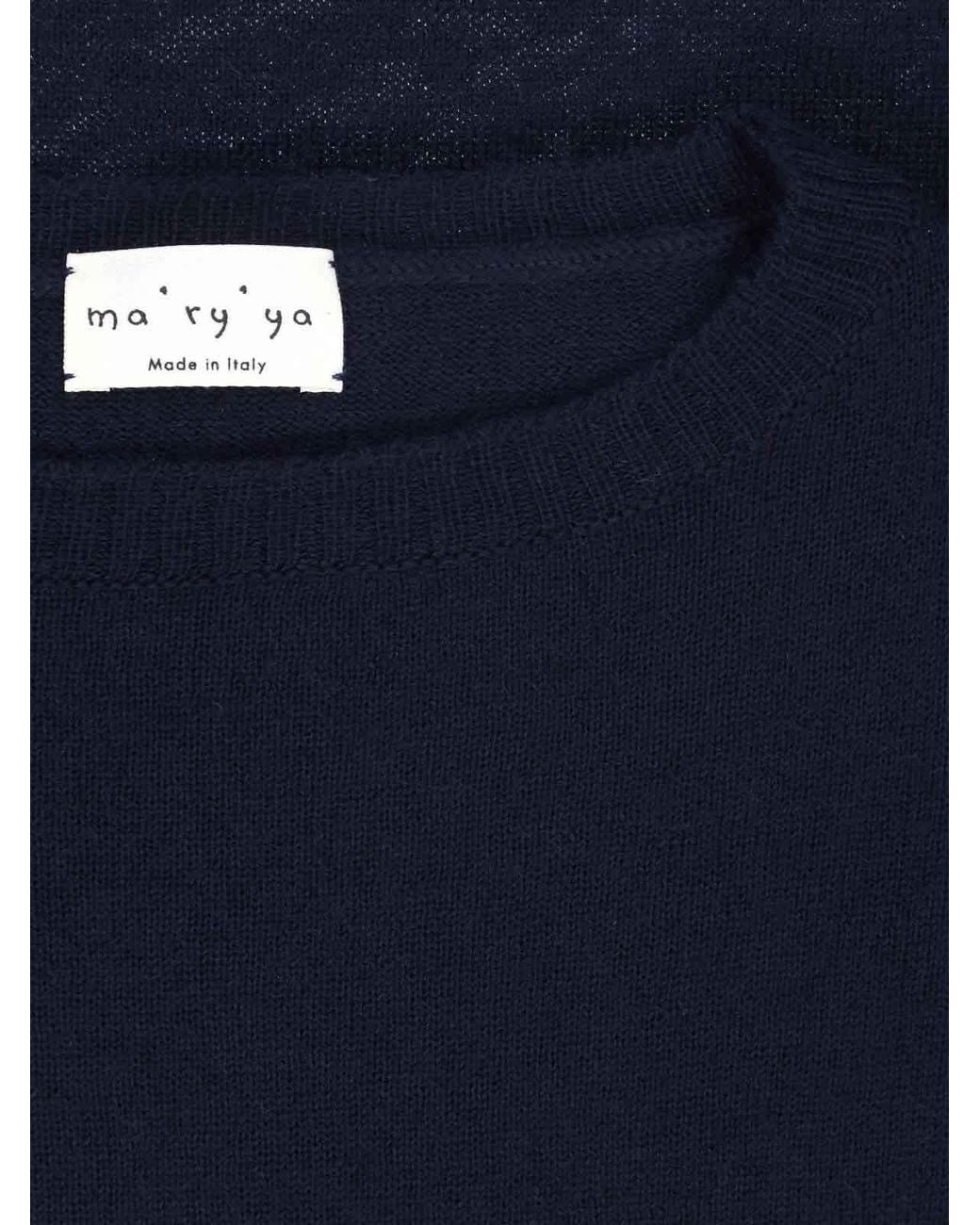 Ma'ry'ya Blue Virgin Wool Sweater