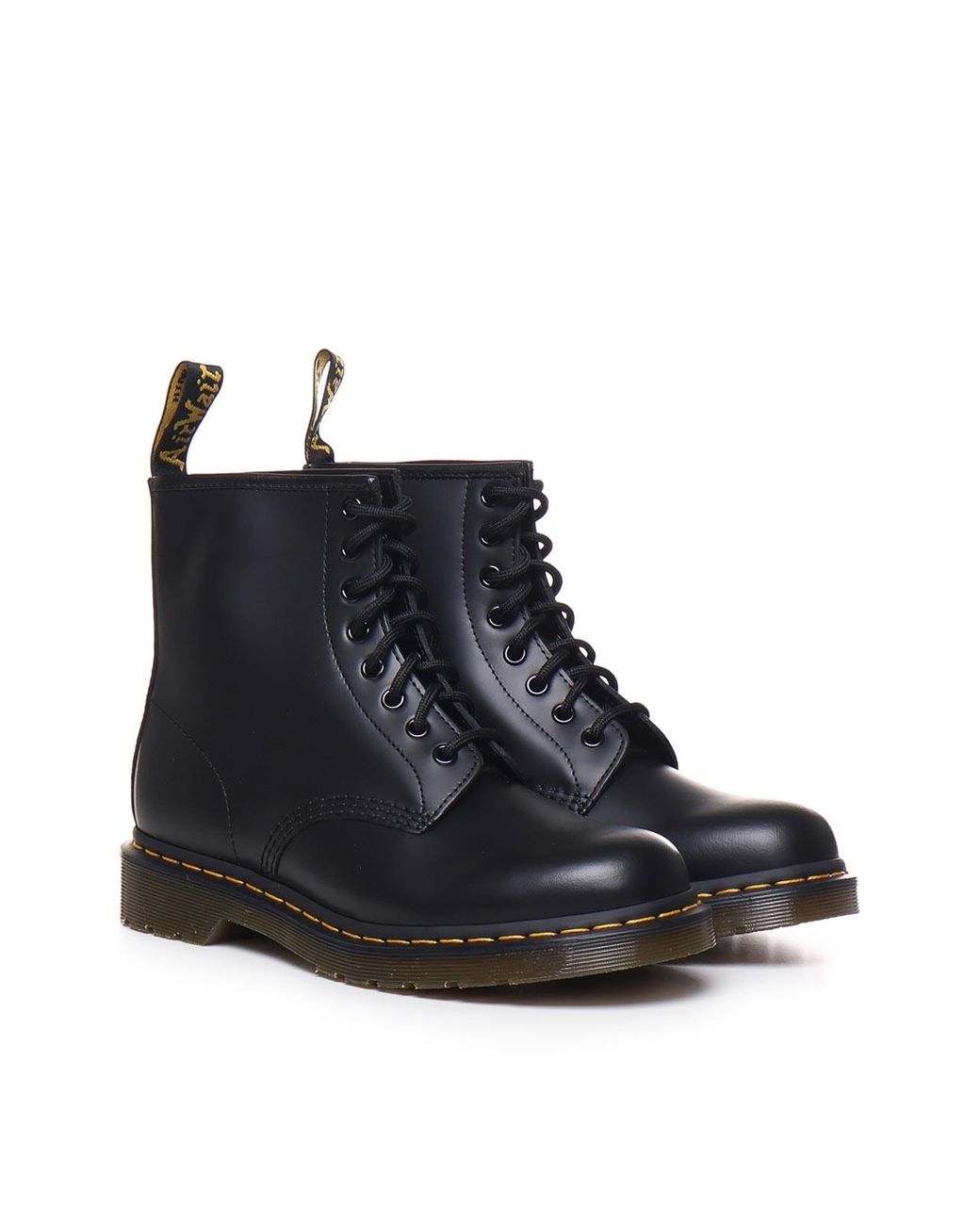 Dr. Martens Black Bex 1460 Platform Boots In Smooth Leather