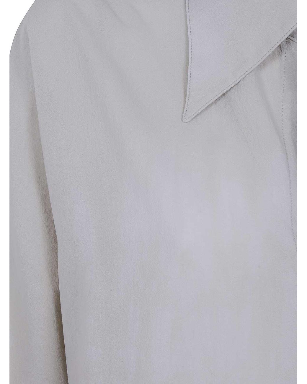 Ziggy Chen Blue Short Sleeves Back Gathered Shirt