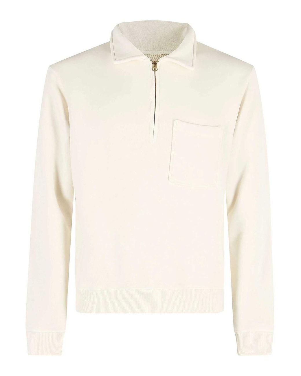Fortela Natural Woven Zip Up Sweatshirt for men