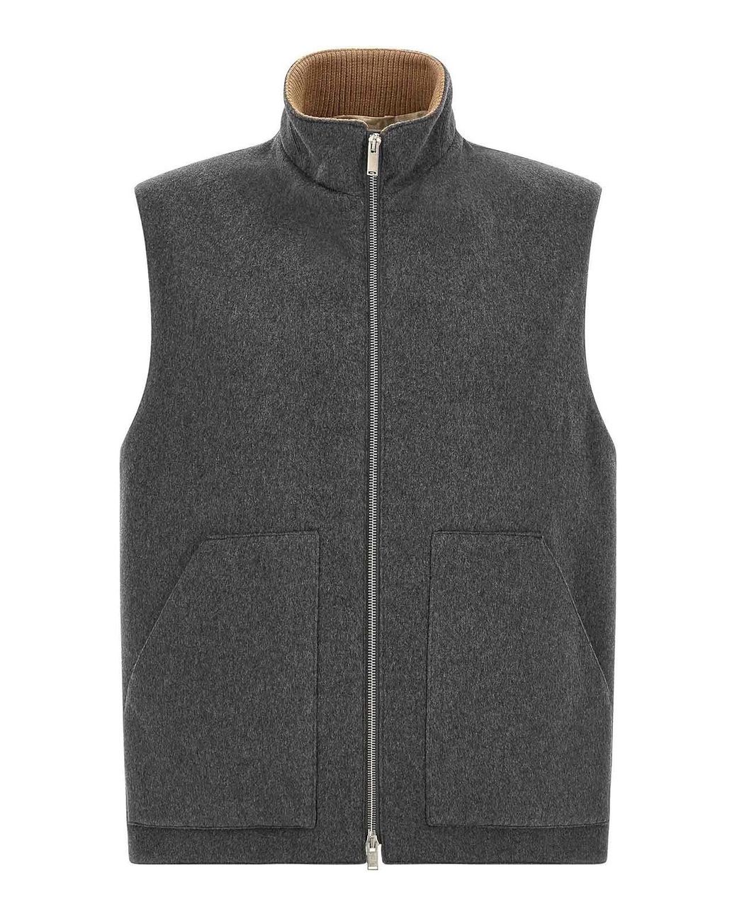 Lardini Gray Wool Vest for men