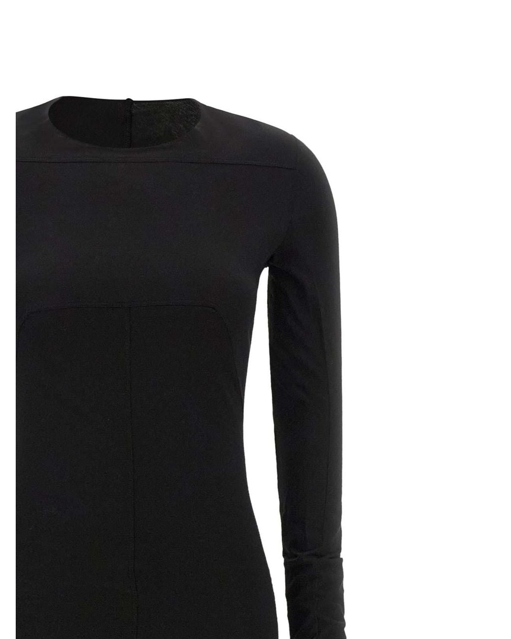 Rick Owens Black Simple Edfu Gown Dress