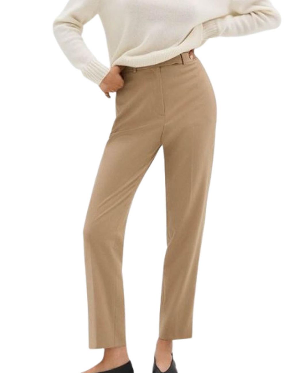 Theory Natural Tapered High-Waist Pants