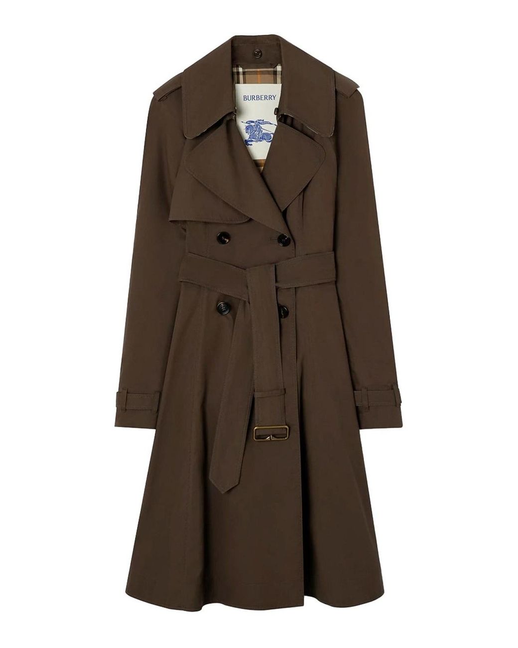 Burberry Brown "Pembury" Cotton Trench Coat